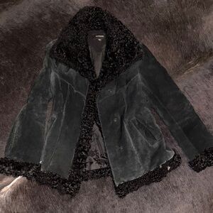 Goth Vintage Suede Penny Lane-esque Jacket Size M